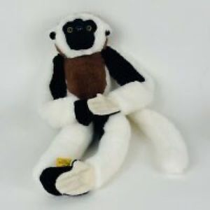Wild Republic Hanging Monkey White black and brown. Vintage